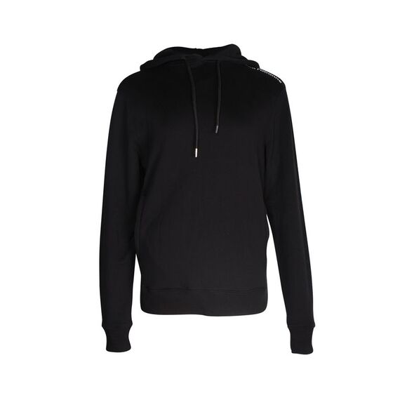 Paco Rabanne Logo-Print Drawstring Hoodie in Black Cotton - Picture 1 of 5